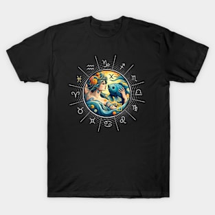 ZODIAC Pisces - Astrological PISCES - PISCES - ZODIAC sign - Van Gogh style - 8 T-Shirt